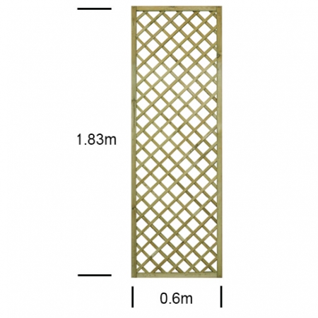 English Rose 2ft wide x 6ft high trellis panel