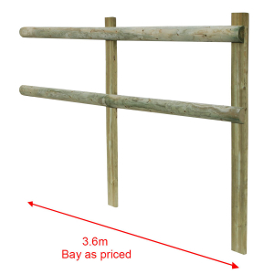 2 Rail Machined Half Roud Post and Rail as priced