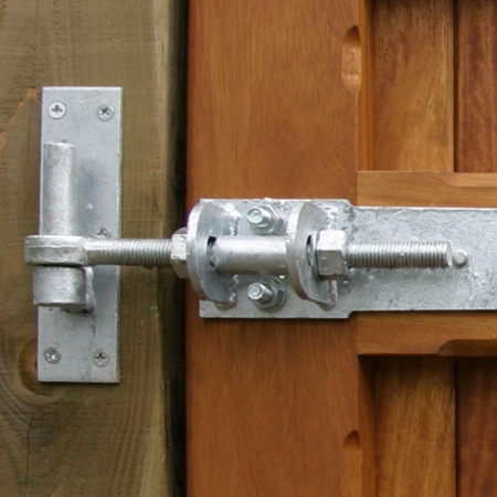 Close up detail showing the 2 way adjustment on the hinges