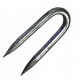 Galvanised fencing staple for attaching wire and netting securely