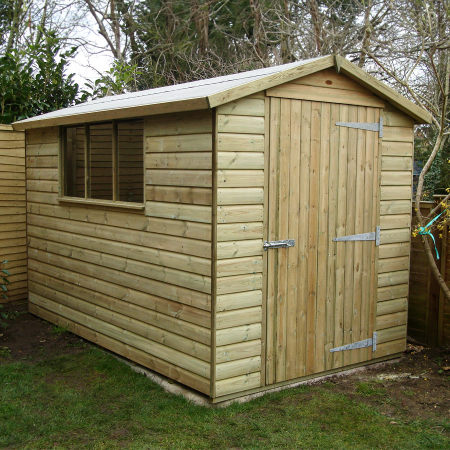 Standard layout shiplap clad garden shed