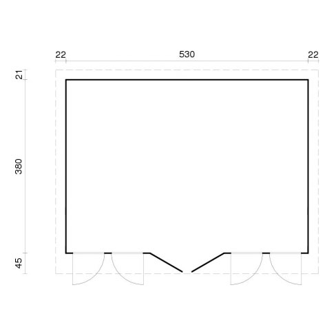 Lisa 19.4m² footprint and measurements