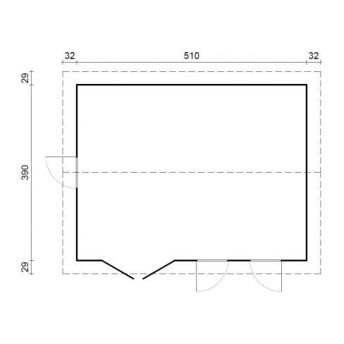 Iris 19.1m² Summer Room footprint and measurements
