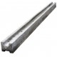 Slotted concrete post for installing panels and panel fencing