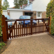 Iroko hardwood Wealden gates pair