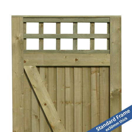 standard Frame Closeboard gate with trellis