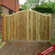 Pair of Heavy frame swish top closeboard gates