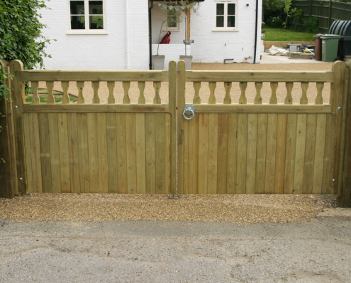 Pair of Softwood flat Top Windsor Gates Pair of Softwood flat Top Windsor Gates